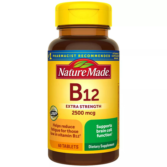 Extra Strength Vitamin B12 2500 mcg Tablets for Energy Metabolism Support
