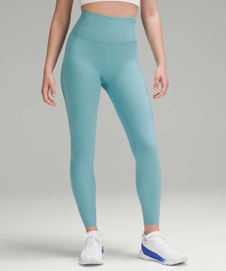 Lululemon Fast and Free High-Rise Tight 25" Tidal Teal Sz 4