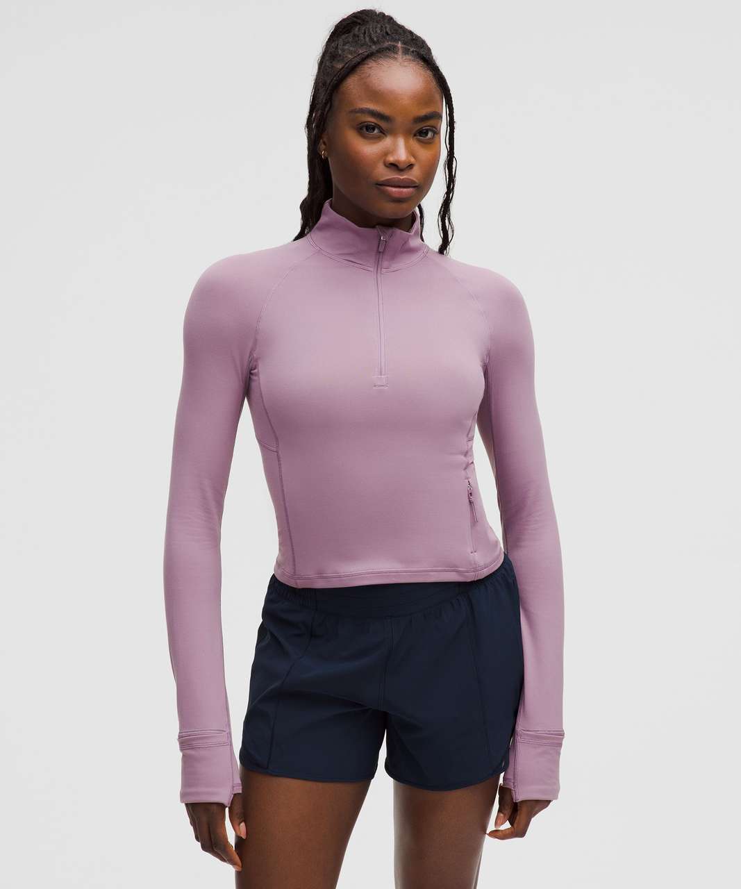 It's Rulu Run Cropped Half Zip - Lavander Lux - S