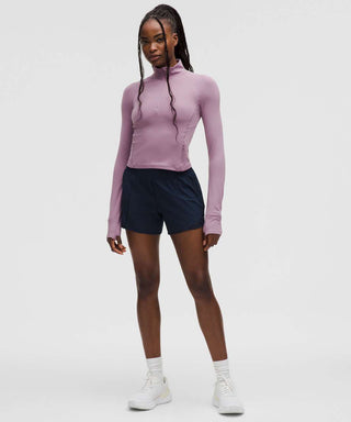 It's Rulu Run Cropped Half Zip - Lavander Lux - S